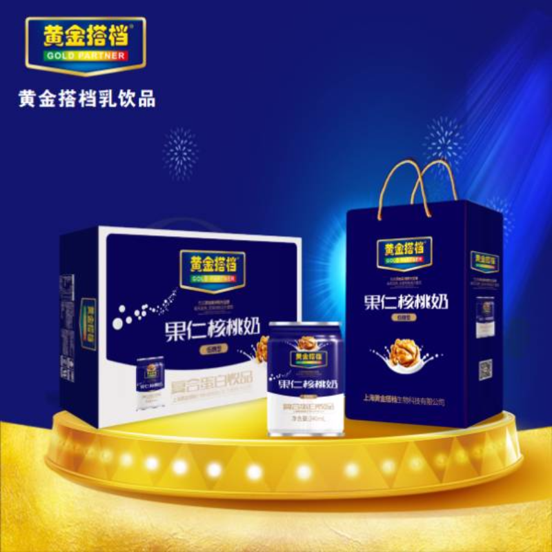 黄金搭档果仁核桃奶流通装240mlx16罐