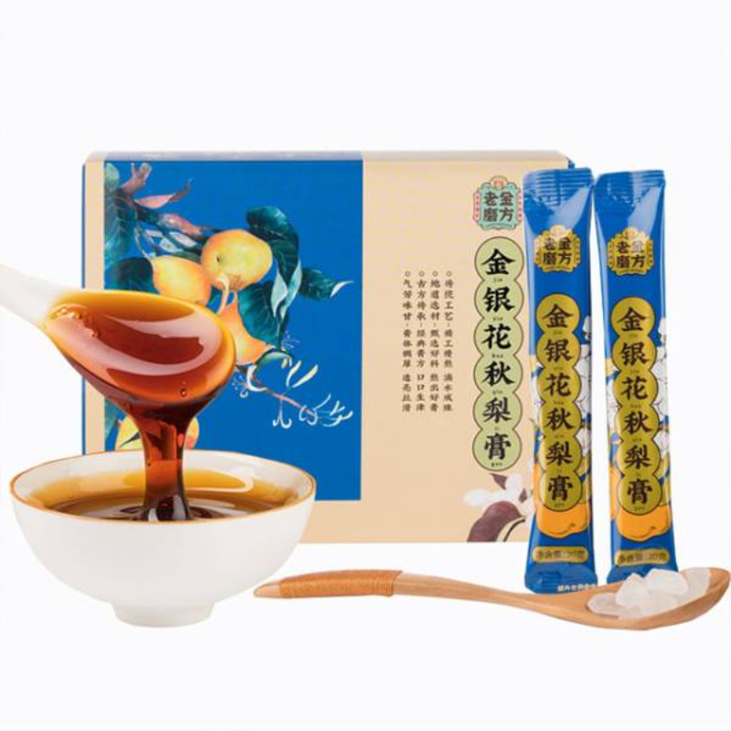 老金磨方金银花秋梨膏
