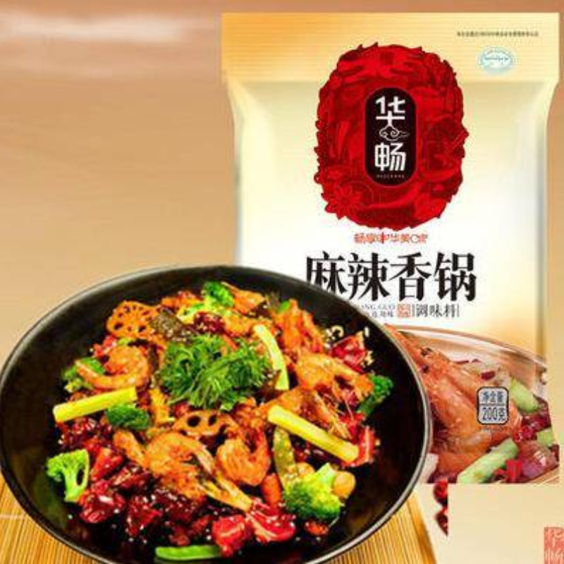 华畅味业川味菜系100g水煮肉片、100g麻婆豆腐、100g鱼香肉丝、200g麻辣香锅、大盘鸡、烧鸡公、油辣子
