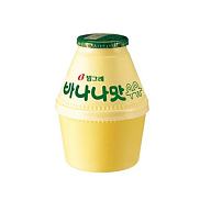 韩国进口-宾格瑞香蕉牛奶238ml 网红坛子饮品