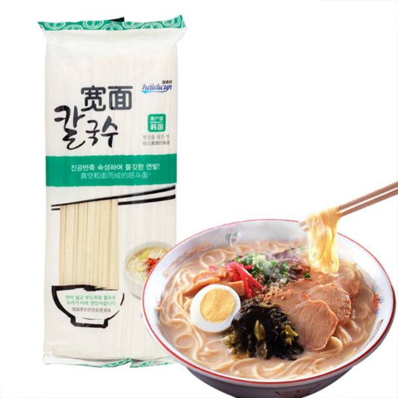 韩国进口 海地村 高筋挂面 宽面500g