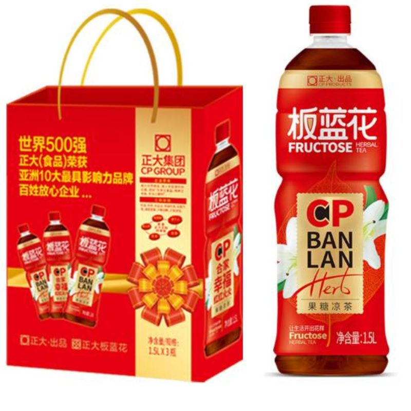 正大板蓝花果糖凉茶（1500ml)