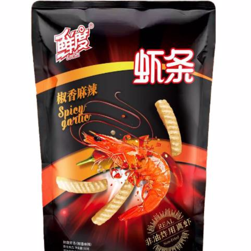 鲜度椒香麻辣味虾条
