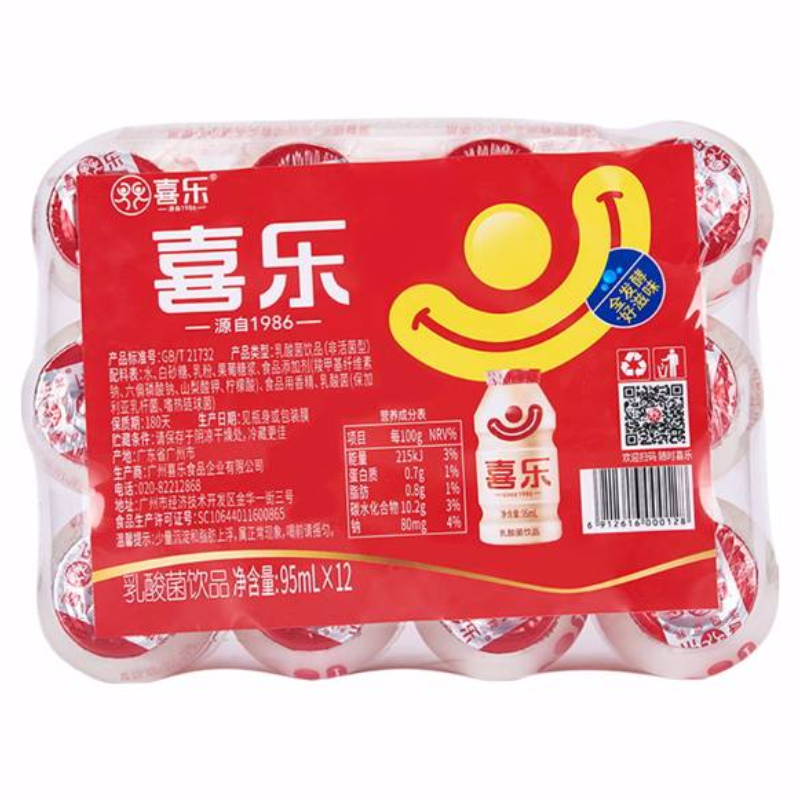喜乐经典原味乳酸菌酸奶饮品三连包