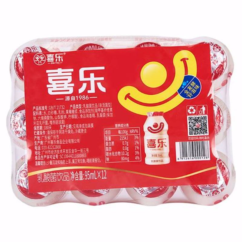 喜乐经典原味乳酸菌酸奶饮品三连包