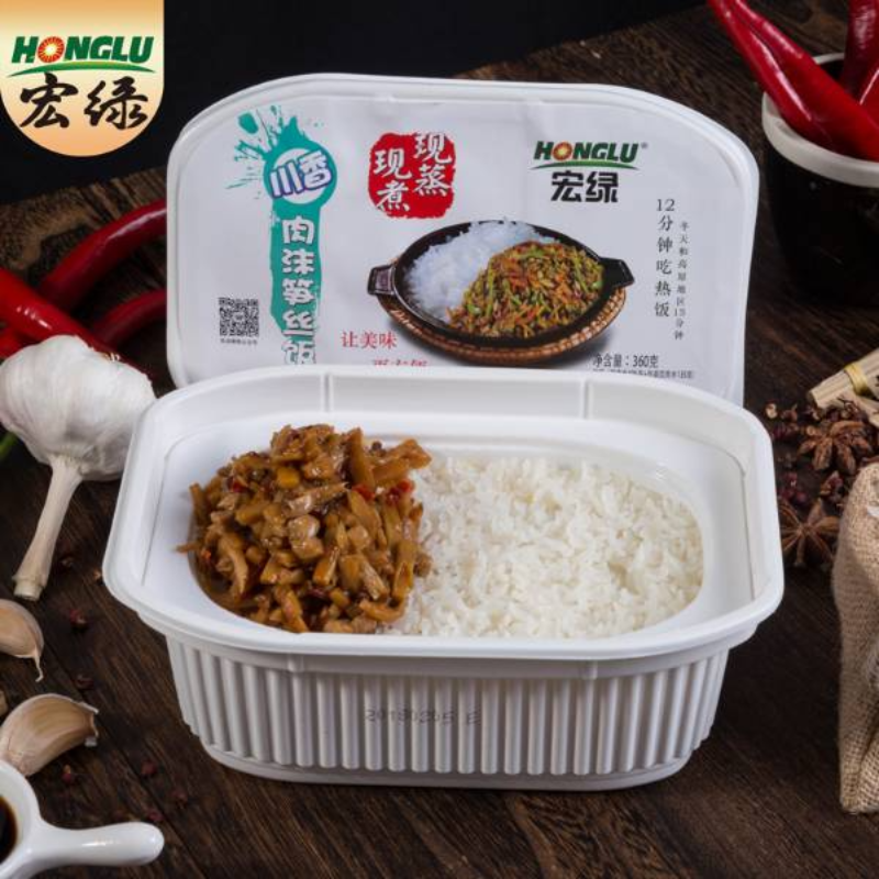 宏绿现蒸现煮米饭360G系列肉沫笋丝饭