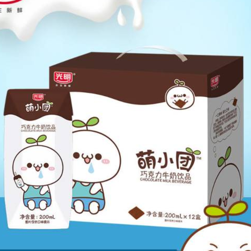 光明萌小团巧克力牛奶饮品