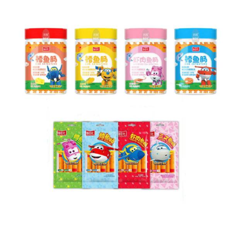 趣食代超级飞侠鳕鱼肠营养美味休闲海味食品