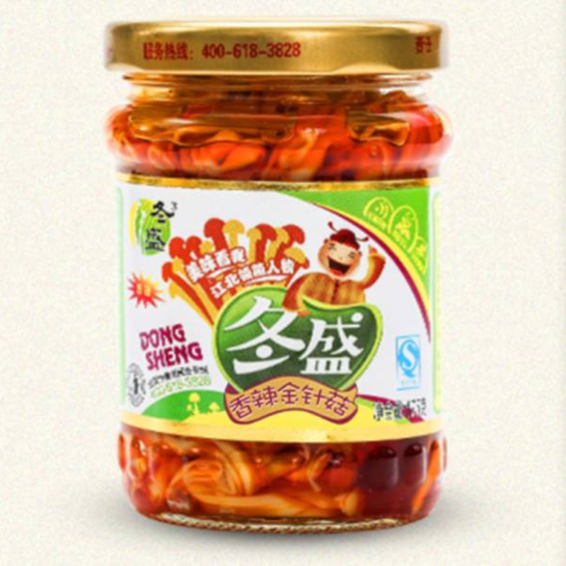 冬盛瓶装金针菇（休闲产品、网红食品、重庆风味）