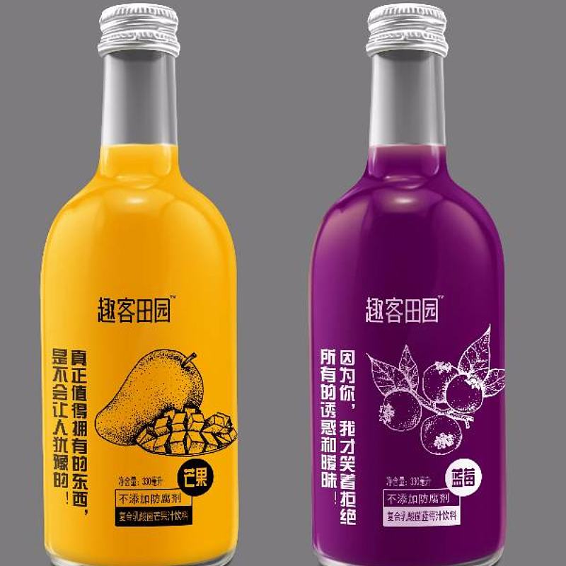 趣客田园乳酸菌发酵果汁、饮料