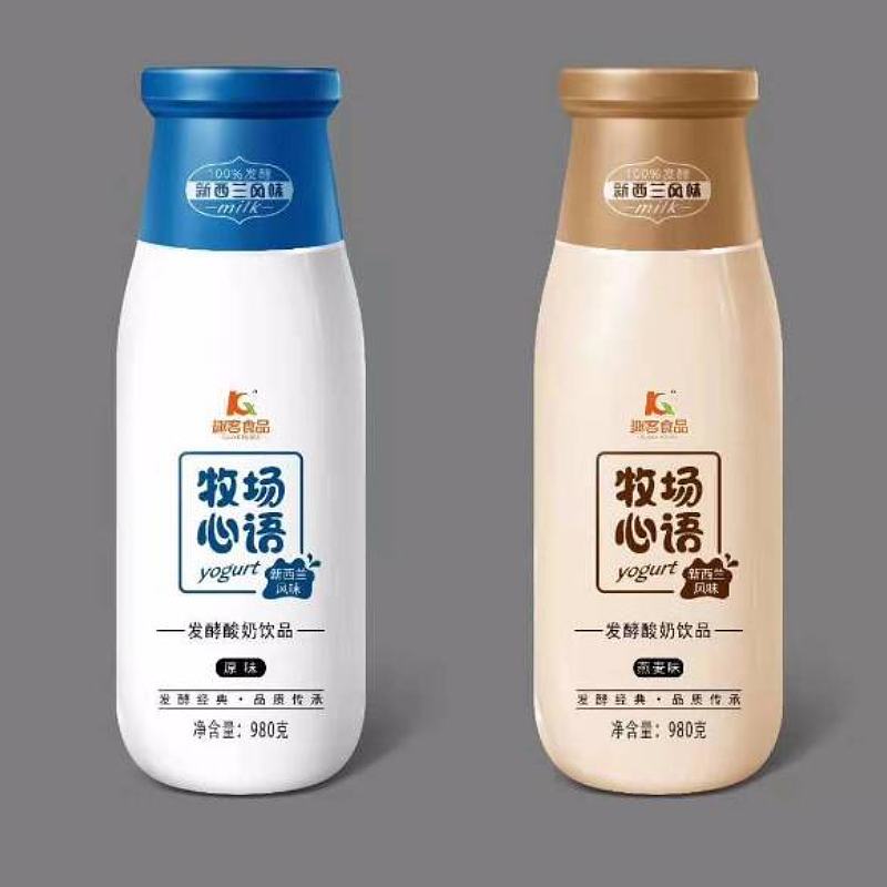 牧场心语酸奶饮品、饮料大瓶餐饮装