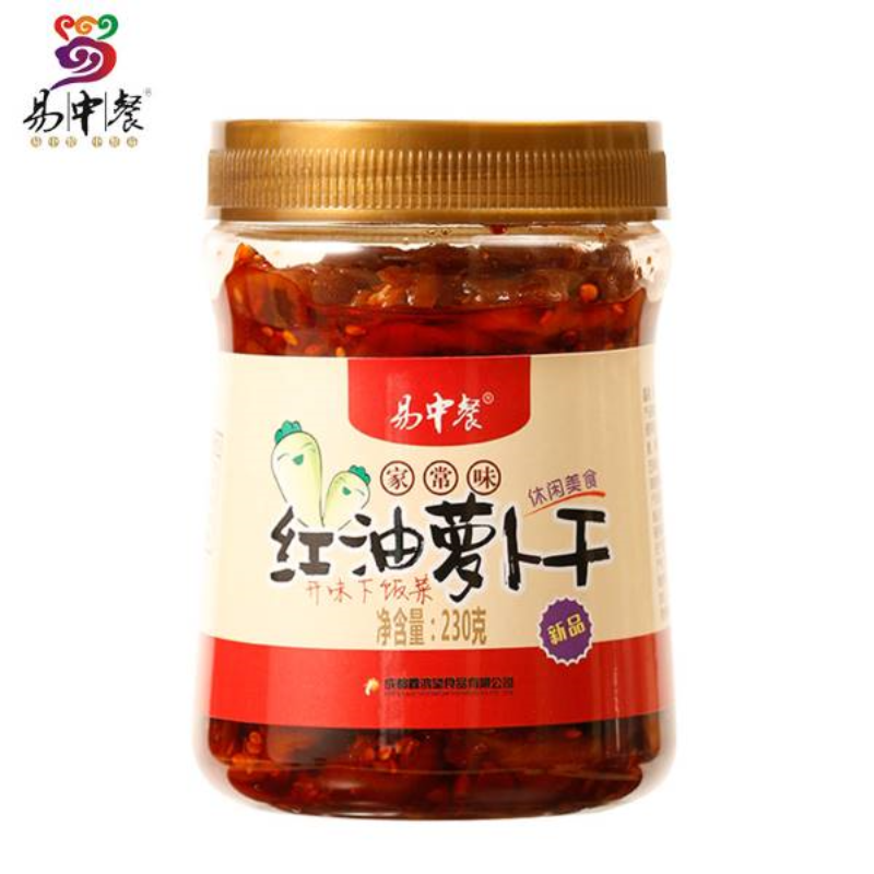 易中餐红油萝卜干瓶装