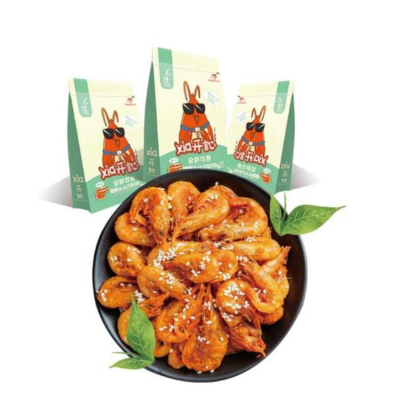 凡佳-脆虾Xia开訫烧烤味-虾零食直立袋