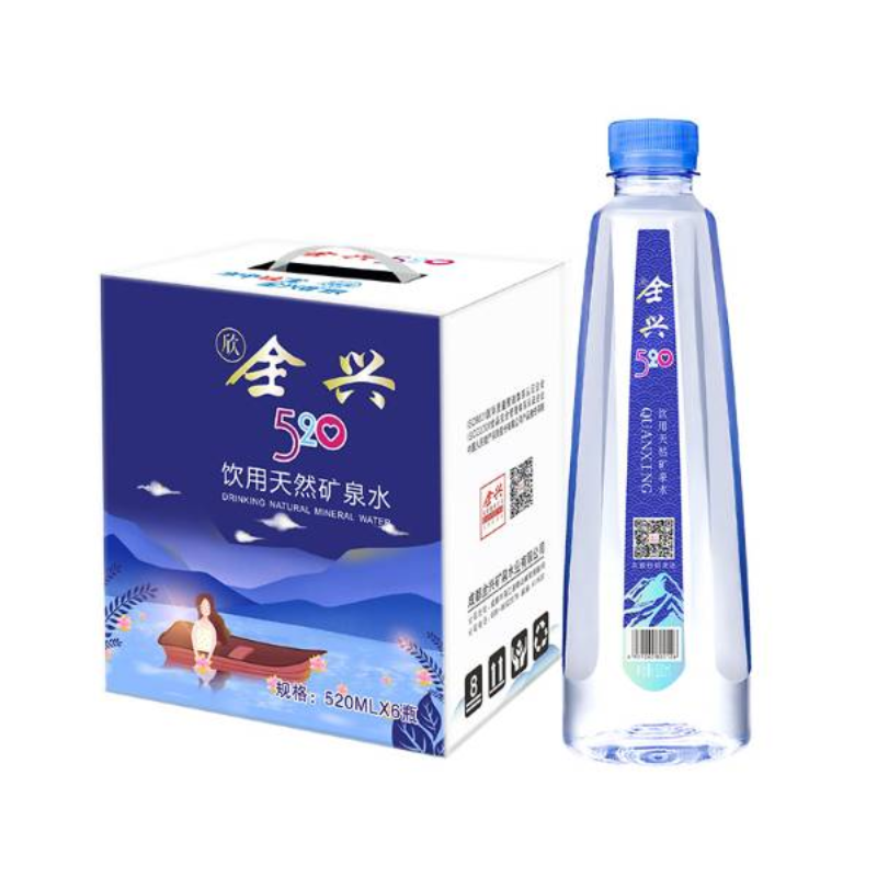 欣全兴 天然矿泉水520ML*6瓶 富含偏硅酸 整箱装