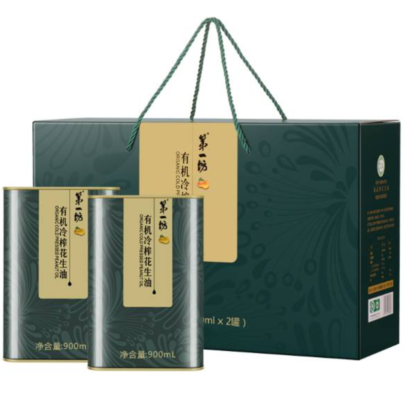 第一坊有机冷榨花生油900×2礼盒