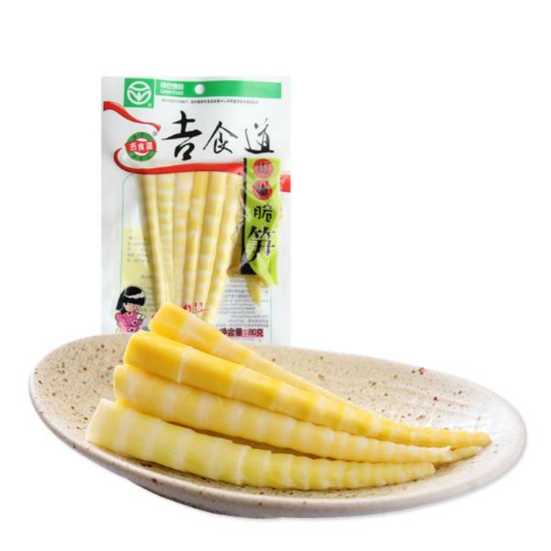 吉食道厂家直销泡椒笋尖四川竹笋干货休闲零食山椒笋尖小吃80g