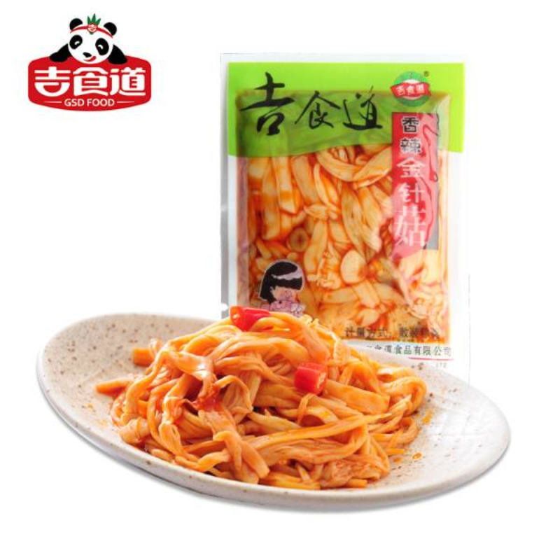 吉食道烧烤味香辣味金针菇四川特产零食休食香辣金针菇散称称重包