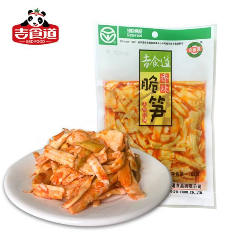 108g香辣脆笋四川竹笋特产休闲办公室零食吉食道脆笋