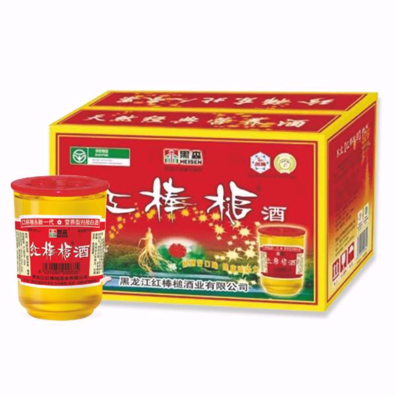 红棒槌牌人参营养酒【经典款】38度70ml小口杯(30杯装)