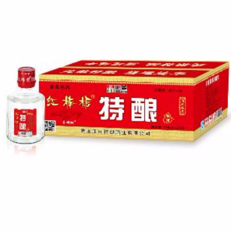 红棒槌牌纯粮特酿白酒【小特酿】35度126ml兼香型(20瓶装)