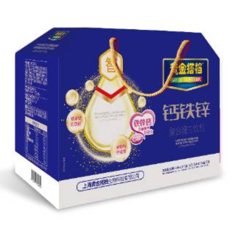 黄金搭档钙铁锌250mlx16盒元宝礼盒