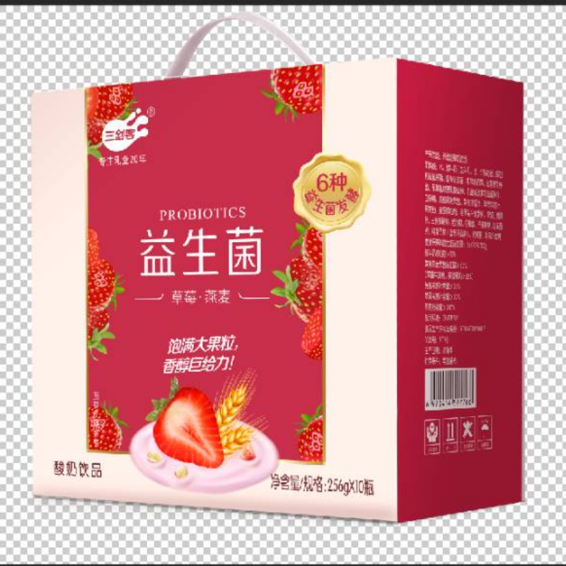 三剑客益生菌草莓燕麦