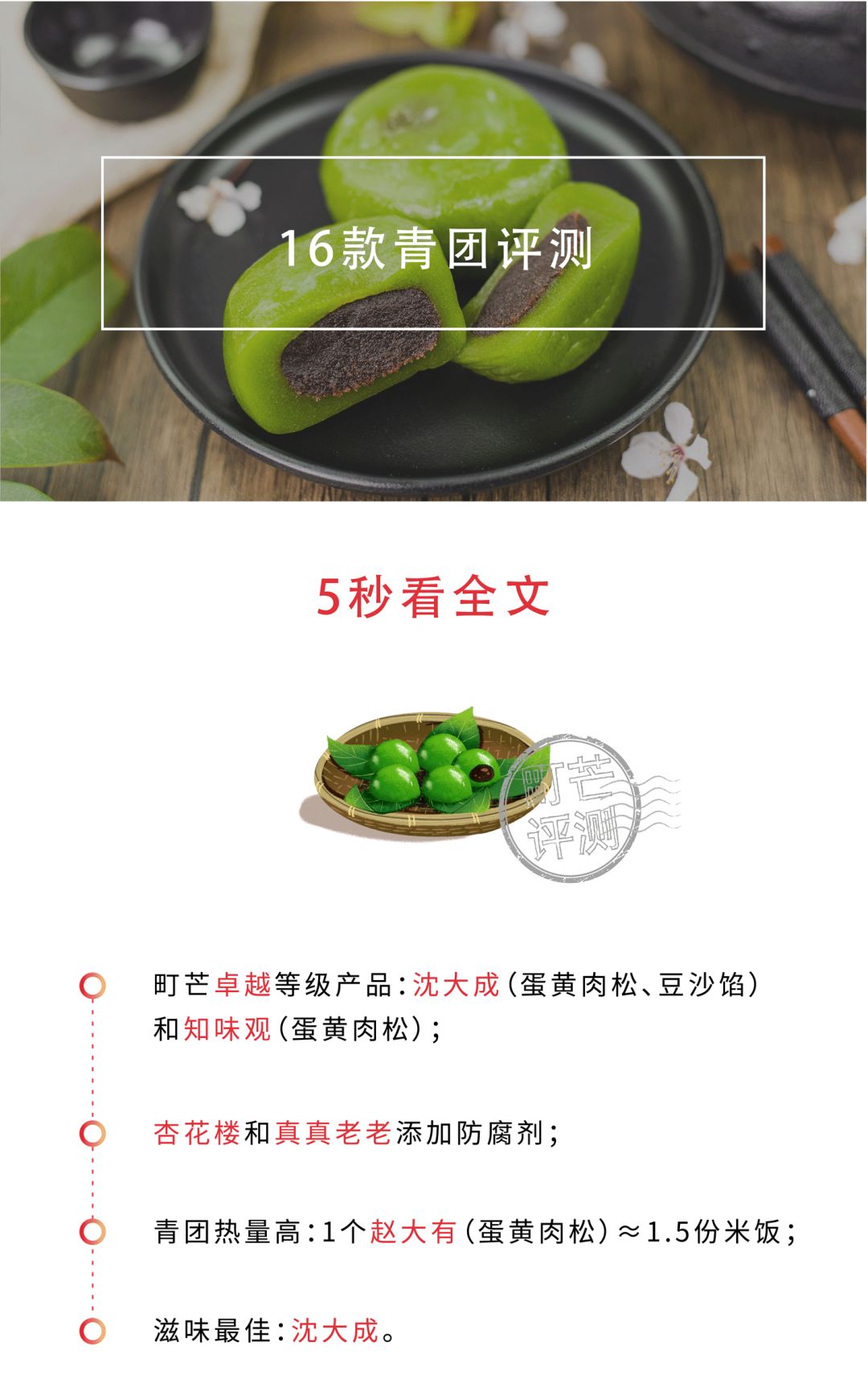 町芒评测 | 2021尝春食鉴之“青团子来哉”