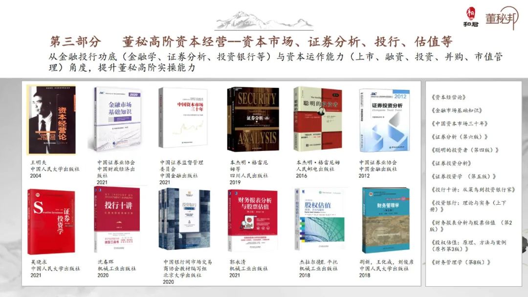 和君董秘书单2021