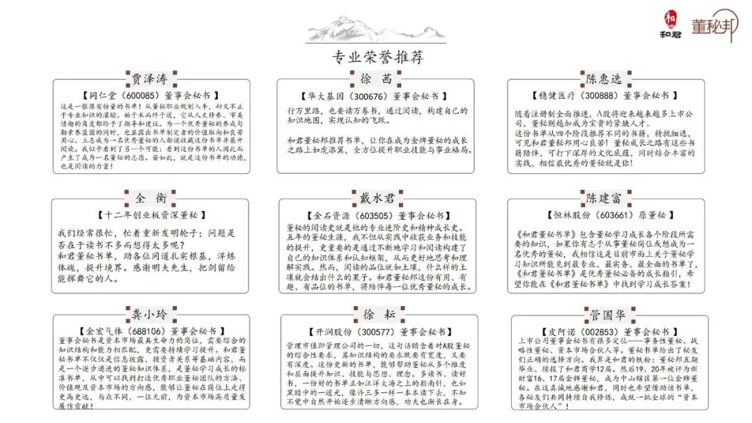 和君董秘书单2021