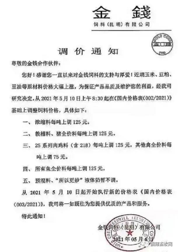 玉米供应不足！15家饲料企业涨价