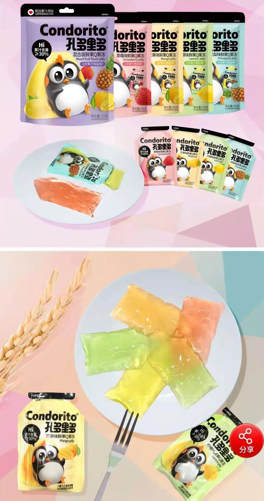 孔多里多蒟蒻果冻，首日49家经销商申请样品……